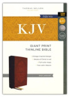 KJV Giant Print Thinline Bible, Comfort Print  Leathersoft Brown Thumb Index (Indexed)